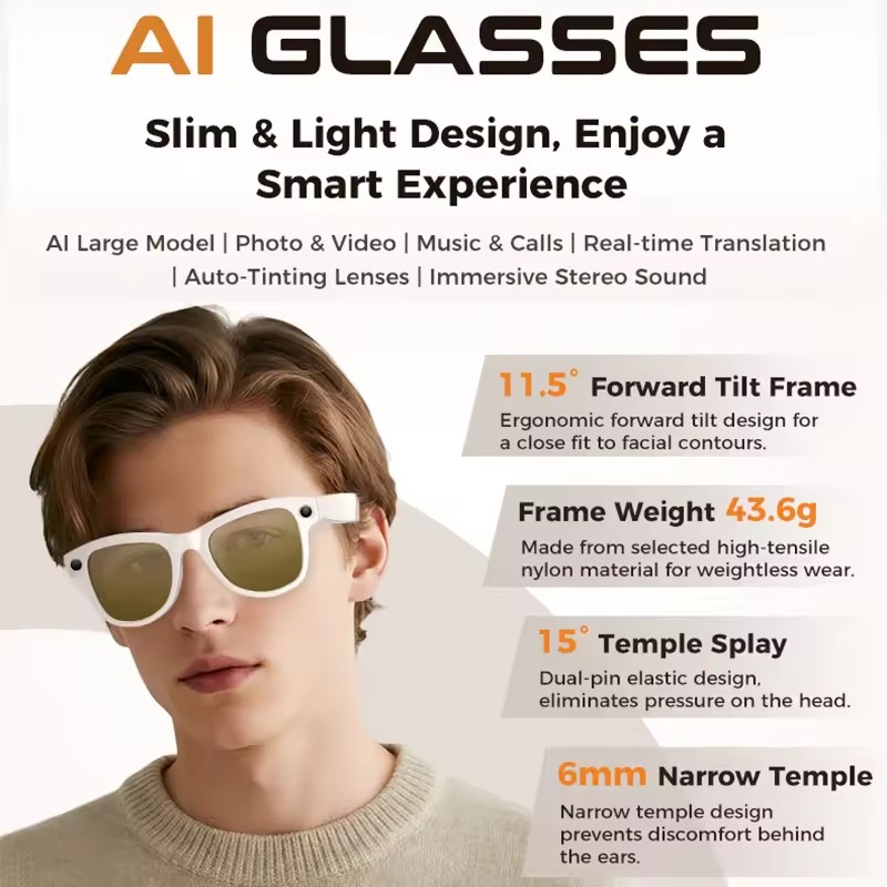 New 800W 4k HD Camera Smart Gl - Smart Glasses Lens ulasan dan harga
