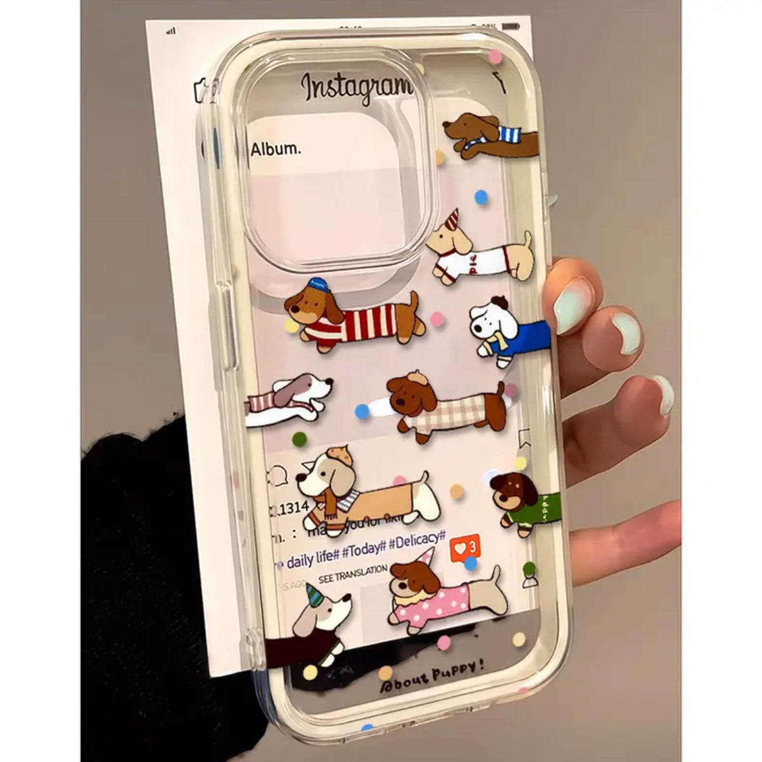 Cute Polka Dot Sausage Dog 2in - Samsung Galaxy A55 ulasan dan harga