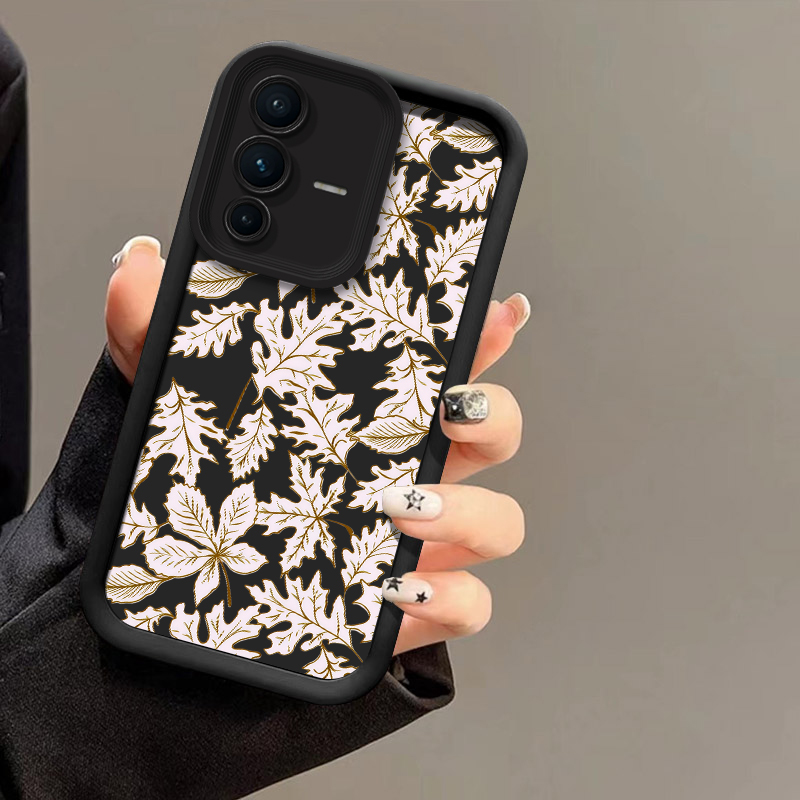 Leaves Pattern Phone Case For  - Vivo V40 ulasan dan harga